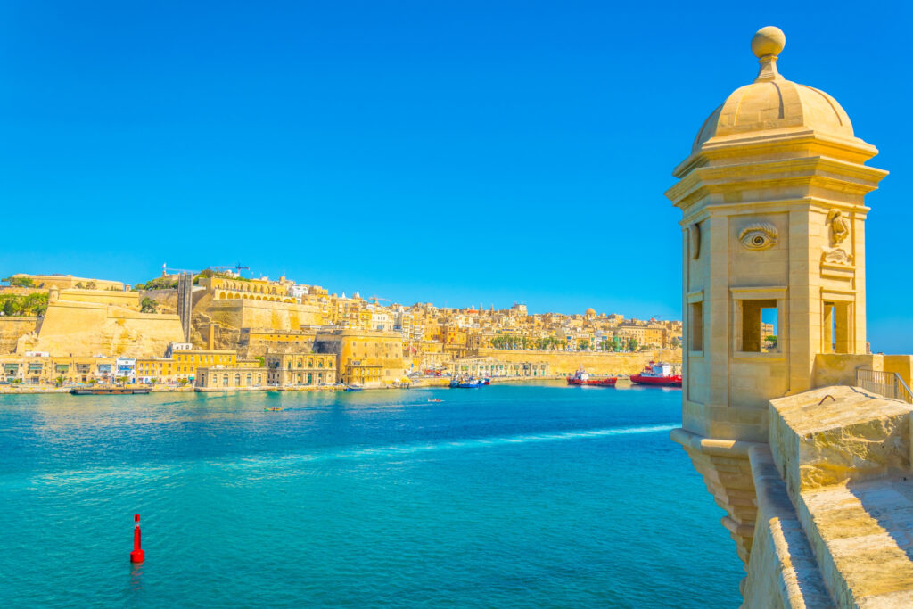 View,Of,Upper,Barrakka,Gardens,In,Valletta,,Malta