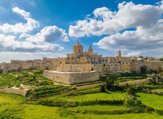 Aerial,View,Of,Old,Capital,Of,Malta,,Mdina,City